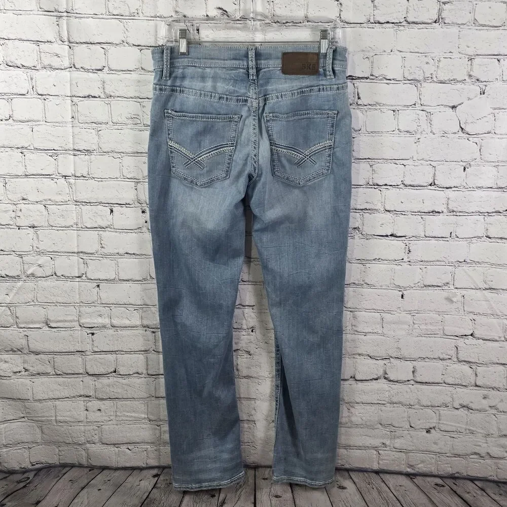 BKE Alec Men's 30S Blue Straight Leg Stretch Casual Denim Jeans